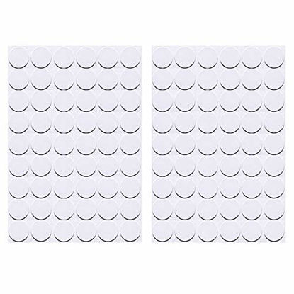Picture of ZXUEZHENG Self-Adhesive Screw Hole Stickers,2-Table 54 in 1 Self-Adhesive Screw Covers Caps Dustproof Sticker 21mm White