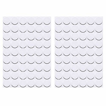 Picture of ZXUEZHENG Self-Adhesive Screw Hole Stickers,2-Table 54 in 1 Self-Adhesive Screw Covers Caps Dustproof Sticker 21mm White