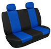 Picture of FH Group - FB050BLUE114 Universal Fit Full Set Flat Cloth Fabric Car Seat Cover, (Blue/Black) (FH-FB050114, Fit Most Car, Truck, Suv, or Van)