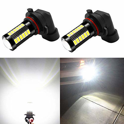 Picture of Alla Lighting 9145 H10 LED Fog Light Bulbs 2800 Lumens Xtremely Super Bright 9140 9045 9155 9040 5730 33-SMD 12V PY20D Fog Lights Replacement for Cars, Trucks, 6000K Xenon White