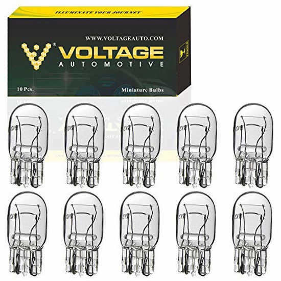Picture of (10 Pack) 7443 T20 Automotive Brake Light Turn Signal Side Marker Tail Light Bulb - Voltage Automotive - Standard Replacement