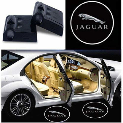 Picture of 2Pcs for Car Door Lights Logo for Jaguar, Car Door Led Projector Lights Shadow Ghost Light,Wireless Car Door Welcome Courtesy Lights Logo for All Car Models