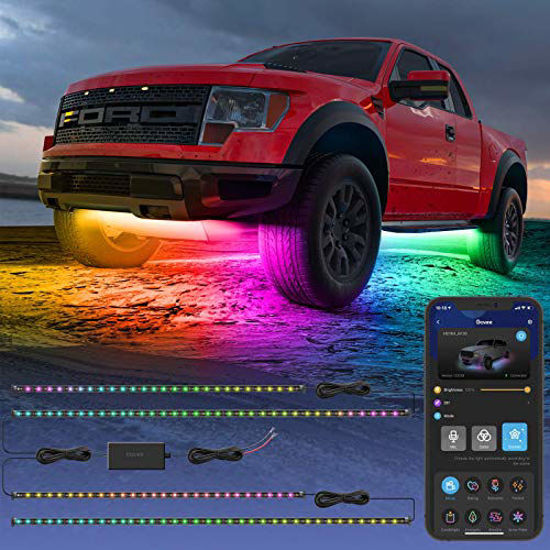 Picture of Govee Exterior Car LED Lights, RGBIC Underglow Car Lights with App and Remote Control, 16 Million Colors, Music Mode, DIY Mode, 10 Scene Modes for SUVs, Trucks
