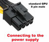 Picture of PCI-e 8 Pin Male to Dual 8 Pin (6+2) Male PCI Express Power Adapter Cable for EVGA Modular Power Supply Cable for Graphics Video Card 8 pin Splitter 25+10 inches TeamProfitcom