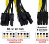 Picture of PCI-e 8 Pin Male to Dual 8 Pin (6+2) Male PCI Express Power Adapter Cable for EVGA Modular Power Supply Cable for Graphics Video Card 8 pin Splitter 25+10 inches TeamProfitcom