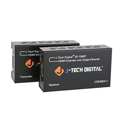 Picture of J-Tech Digital HDMI Extender By Single Cat 5E/6 Full Hd 1080P With Deep Color, EDID Copy, Dolby Digital/DTS