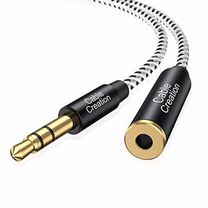 Picture of 3.5mm Headphone Extension Cable, CableCreation 3.5mm Male to Female Stereo Audio Cable Adapter with Gold Plated Connector, 15 Feet