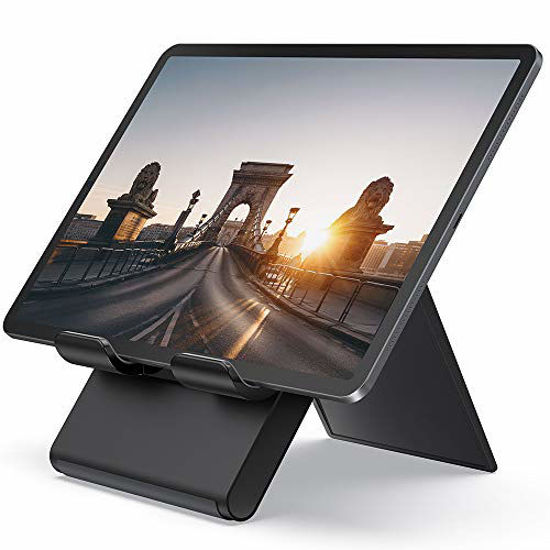 GetUSCart- Lamicall Adjustable Tablet Stand Holder - Foldable Desktop Stand  Charging Dock for Desk Compatible with iPad Air Mini Pro 9.7,12.9, Phone 12 Mini  11 XS Max XR X Plus S10 S9 S8 Smartphones (4-13?)