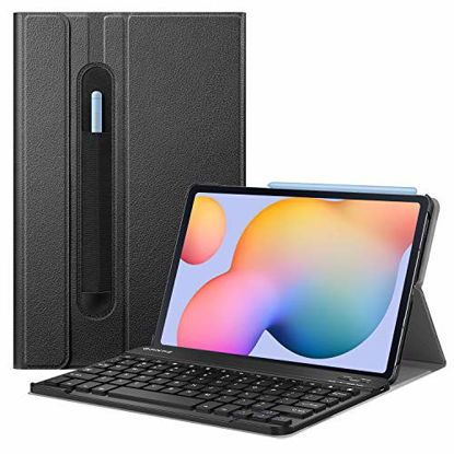 Picture of Fintie Keyboard Case for Samsung Galaxy Tab S6 Lite 10.4'' 2020 Model SM-P610 (Wi-Fi) SM-P615 (LTE), Slim Stand Cover with Secure S Pen Holder Detachable Wireless Bluetooth Keyboard, Black