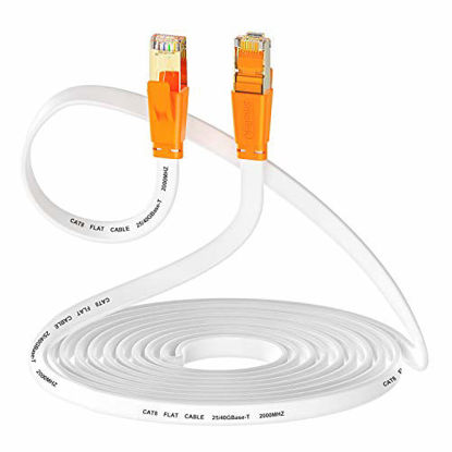Modem 2 Pack 6ft RJ45 Connector with Gold Plated SFTP Patch Cord PS3 PS4 Xbox High Speed LAN Cable 40Gbps 2000Mhz for Router Gigabit Internet Network Cord Gaming POE Cat 8 Ethernet Cable Modem 2 Pack 6ft RJ45 Connector with Gold Plated SFTP Patch Cord PS3 PS4 Xbox High Speed LAN Cable 40Gbps 2000Mhz for Router Gigabit Internet Network Cord Gaming POE Cat 8 Ethernet Cable