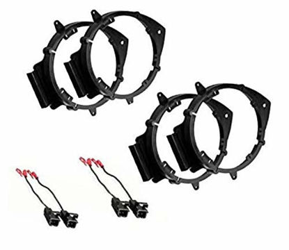 Picture of ASC Audio 2 Pair 6+-Inch 6" 6.5" 6.75" Car Speaker Install Adapter Mount Bracket Plates w/Speaker Wire Connectors Compatible with Select GM GMC Vehicles- See below for compatible vehicles