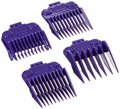 Picture of Andis 01410 Master Dual Magnet Small 5-Comb Set Designed For MBA, MC-2, ML, PM-1 And PM-4, Purple