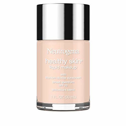 Picture of Neutrogena Healthy Skin Liquid Makeup Foundation, Broad Spectrum SPF 20 Sunscreen, Lightweight & Flawless Coverage Foundation with Antioxidant Vitamin E & Feverfew, Natural Ivory, 1 fl. oz