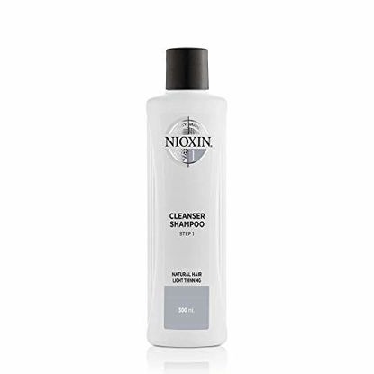 Picture of Nioxin Cleanser Shampoo, Hair Care System 1 for Natural Hair with Light Thinning, 10.1 oz