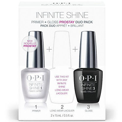 Picture of OPI Nail Polish Base Coat Primer & Gloss Top Coat, Infinite Shine Duo Pack, 0.5 Fl Oz each bottle