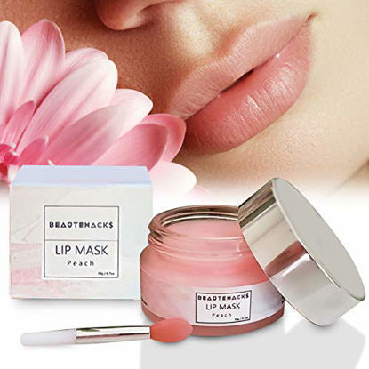 Picture of BeauteHacks Moisture & Collagen Booster Sleeping Lip Mask I Treatment to Restore, Hydrate & Plump Dry, Chapped Lips