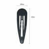 Picture of 120 Pack 2 Inch Black Color Barrettes Women Metal Snap Hair Clips Accessories