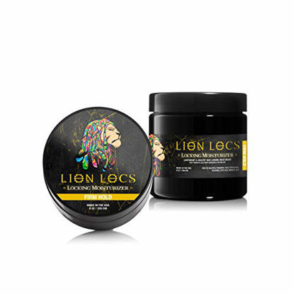 Picture of Lion Locs Firm Hold Hair Locking Dreadlock Gel Cream for Dreads and Locks - Large Container (8oz Firm Locking Gel)