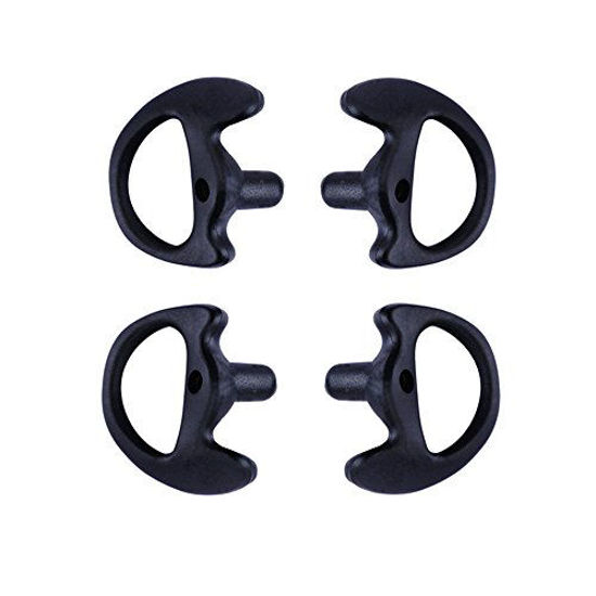 Picture of AIRSN Replacement Earmold Earbud Earplug for Motorola Kenwood Two-Way Radio Air Acoustic Coil Tube Audio Kits (Black,3 Pair-Samll,Medium,Large)