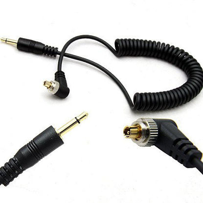 Picture of DSLRKIT 3.5mm to Male Flash PC Sync Cable with Screw Lock for Rook RF-16NE RF-603