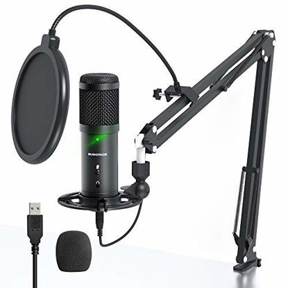 Picture of USB Streaming PC Microphone, Zero-Latency Monitoring SUDOTACK Professional 192kHz/24Bit Studio Cardioid Condenser Mic Kit with Mute Button, for Podcasting,Gaming,Home Recording,YouTube