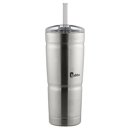 Picture of bubba Envy S Vacuum-Insulated Stainless Steel Tumbler with Straw, 24 oz., Clear Lid