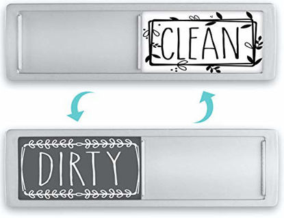 Picture of BabyPop! Newest Design Dishwasher Magnet Clean Dirty Sign Indicator, Trendy Universal Kitchen Dish Washer Refrigerator Magnet, Super Strong Magnet with Stickers for Kitchen Organization and Storage