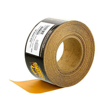 Picture of Dura-Gold - Premium - 400 Grit Gold - Longboard Continuous Roll 20 Yards Long by 2-3/4" Wide PSA Self Adhesive Stickyback Longboard Sandpaper for Automotive and Woodworking