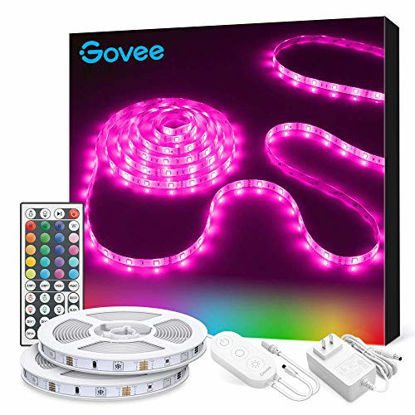 Picture of Govee LED Strip Lights, 32.8FT RGB LED Lights with Remote Control, 20 Colors and DIY Mode Color Changing LED Lights, Easy Installation Light Strip for Bedroom, Ceiling, Kitchen (2x16.4FT)