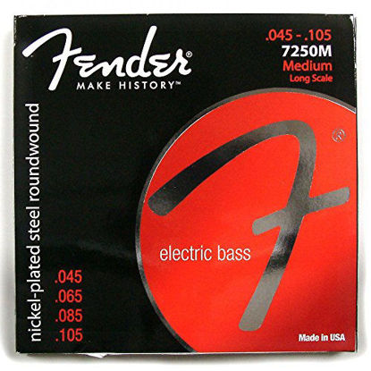 Picture of Fender 7250 Nickel-Plated Steel Roundwound Bass Guitar Strings (0737250406)
