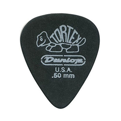 Picture of Dunlop 488R50 .50mm Tortex Pitch Black Guitar Picks, 72-Pack