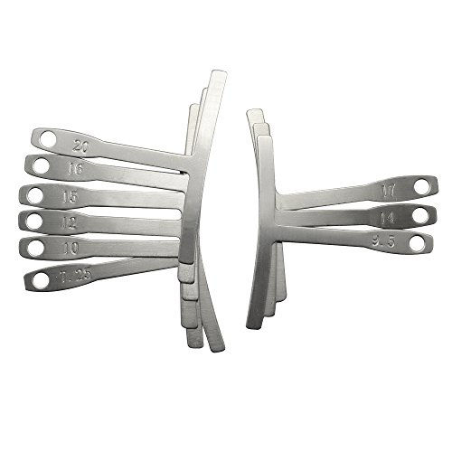 GetUSCart Dreamtop Set of 9 Guitar Radius Gauge Understring Radius