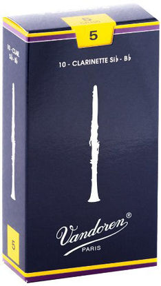 Picture of Vandoren CR105 Bb Clarinet Traditional Reeds Strength 5; Box of 10