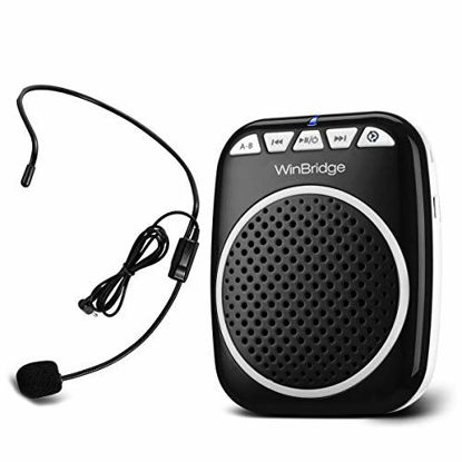 Picture of W WINBRIDGE Voice Amplifier Portable Microphone and Speaker Loudspeaker Personal Microphone Speech Amplifier Clip On for Teacher, Elderly,Coaches, Training, Presentation, Tour Guide