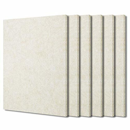 Picture of BXI Sound Absorber - 16 X 12 X 3/8 Inches 6 Pack High Density Acoustic Absorption Panel, Sound Absorbing Panels Reduce Echo Reverb, Tackable Acoustic Panels for Wall and Ceiling Acoustic Treatment