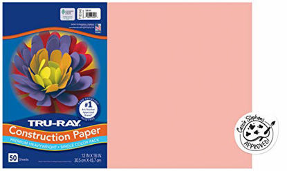 Picture of Tru-Ray Heavyweight Construction Paper, Salmon, 12" x 18", 50 Sheets