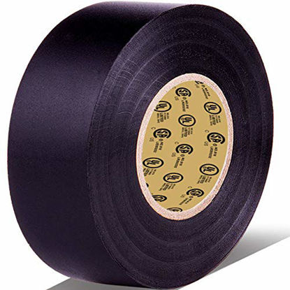 Picture of Black Electrical Tape by LYLTECH,Size : 66 feet x 3/4 inch x 0.07 mil,Pass UL/CSA Certification. Waterproof,Flame Retardant,Strong Adhesive, 600V with 14 to 176(Black)