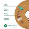 Picture of Polymaker PolyTerra PLA Bioplastic Based 3D Printing Filament, Matte PLA Filament, 1.75mm Filament Arctic Teal 1000g(2.2lb), Fit Most FDM Printer