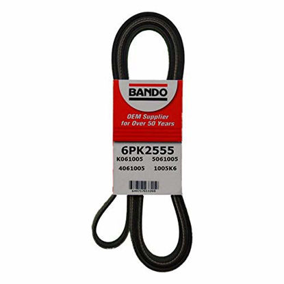 Picture of ban.do Bando 6PK2555 OEM Quality Serpentine Belt, Black