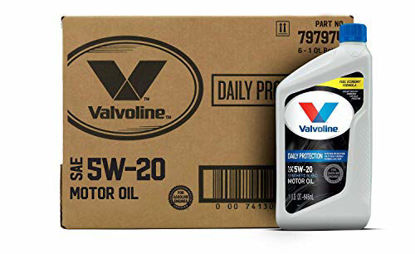 Picture of Valvoline Daily Protection SAE 5W-20 Synthetic Blend Motor Oil 1 QT, Case of 6