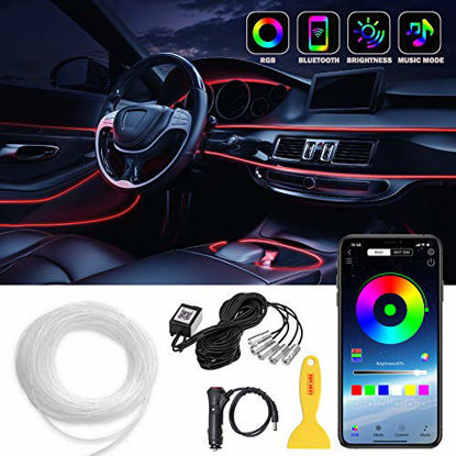 Picture of Car LED Strip Lights, LEDCARE Multicolor RGB Car Interior Lights, 16 Million Colors 5 in 1 with 236 inches Fiber Optic, Ambient Lighting Kits, Sound Active Function and Wireless Bluetooth APP Control