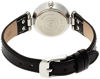 Picture of Anne Klein Women's 109443BKBK Silver-Tone Black Dial and Black Leather Strap Watch
