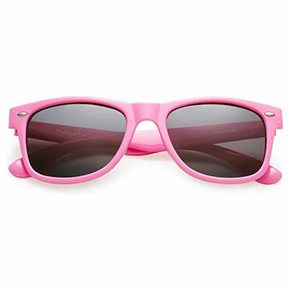 Picture of Polarspex Polarized 80's Retro Classic Trendy Unisex Sunglasses for Men and Women (Princess Pink | Smoke, 52)