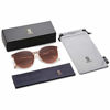 Picture of SOJOS Classic Round Retro Plastic Frame Vintage Large Sunglasses BLOSSOM SJ2067 with Crystal Brown Frame/Brown Lens