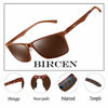 Picture of Bircen Mens Polarized Driving Sunglasses For Mens Women Al-Mg Metal Frame Lightweight Fishing Sports Outdoors (a-Brown Frame Brown Lens)