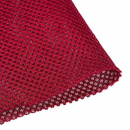 Picture of uxcell Red Speaker Mesh Grill Cloth (not Cane Webbing) Stereo Box Fabric Dustproof Audio Cloth 50cm x 160cm 20 inches x 63 inches