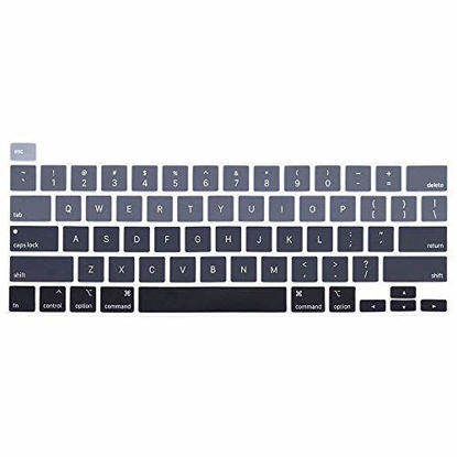 Picture of ProElife Ultra Thin Silicone Keyboard Cover Skin for Newest MacBook Pro 13 inch 2020 (Model A2289 / A2251 / A2338 Apple M1 Chip) and MacBook Pro 16'' 2019 (Model A2141) Accessories (Ombre Gray)