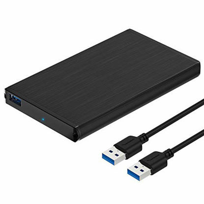 Picture of Sabrent [Upgraded Version Support UASP] Ultra Slim USB 3.0 to 2.5-Inch SATA External Aluminum Hard Drive Enclosure [Black] (EC-UK30)