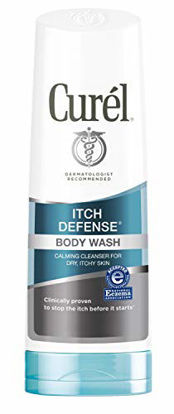 Picture of Curél Itch Defense Calming Daily Cleanser, Body Wash, Soap-free Formula, for Dry, Itchy Skin, 10 Ounce, with Hydrating Jojoba and Olive Oil