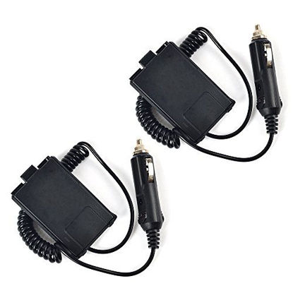 Picture of Two Way Radio Battry Eliminator with DC 12V Car Charge Cable for Baofeng UV-5R UV-5R+ UV-5RA UV-5RA+ UV-5RB UV-5RC UV-5RD UV-5RE UV-5RE Plus Walkie Talkie 2pcs